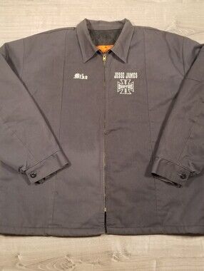 Vintage Jesse James Work Wear West Coast Choppers Red Kap Mechanical Jacket 2XL